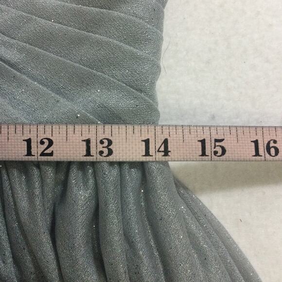 AW BRIDE 6 S Silver Grey Shirley Glitter Bridesmaid Formal Party Maxi Dress 0b6 - Picture 5 of 7